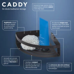 Tiger Caddy Hoekkorf Klein Zwart -Badkamer Verkoop Winkel 123 1006