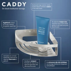 Tiger Caddy Hoekkorf Klein RVS -Badkamer Verkoop Winkel 123 1027