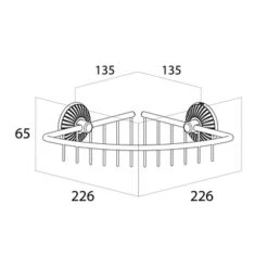 Tiger Ivy Hoekkorf Chroom/wit 9 Tiger Ivy Hoekkorf Chroom/wit -Badkamer Verkoop Winkel 123 1032