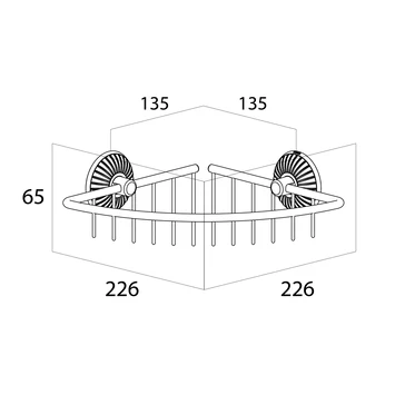 Tiger Ivy Hoekkorf Chroom/wit 6 Tiger Ivy Hoekkorf Chroom/wit - Afbeelding 4