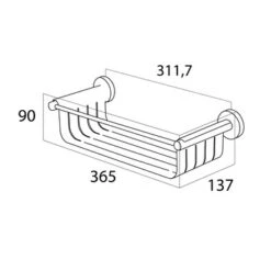 Tiger Wandkorf Boston Chroom 15 Tiger Wandkorf Boston Chroom -Badkamer Verkoop Winkel 123 1045
