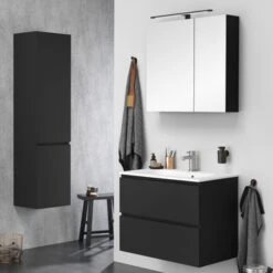 Tiger Kolomkast Karlo Zwart Mat -Badkamer Verkoop Winkel 123 105