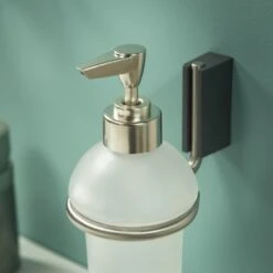 Tiger Zeepdispenser Cliqit Hangend Donkergrijs RVS -Badkamer Verkoop Winkel 123 1131