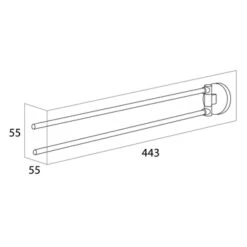Handson Handdoekrek Smart Met Draaibare Armen Chroom -Badkamer Verkoop Winkel 123 1160
