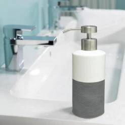 Sealskin Zeepdispenser Doppio Grijs 13 Sealskin Zeepdispenser Doppio Grijs -Badkamer Verkoop Winkel 123 1223