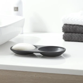 Sealskin Zeepbakje Conical Porselein Zwart 4 Sealskin Zeepbakje Conical Porselein Zwart - Afbeelding 2