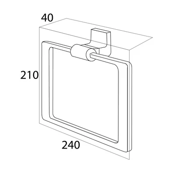 Tiger Handdoekhouder Ontario Chroom 4 Tiger Handdoekhouder Ontario Chroom - Afbeelding 2