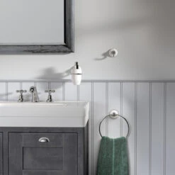 Tiger Ivy Beweegbare Handdoekring Chroom/wit -Badkamer Verkoop Winkel 123 1311