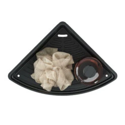 Tiger Hoekdouchemand Cooper 21 Cm RVS/zwart -Badkamer Verkoop Winkel 123 1358