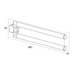 Tiger Handdoekrek Nomad Met Draaibare Armen Zwart -Badkamer Verkoop Winkel 123 1369