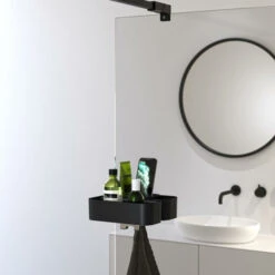 Tiger Douchemand Voor Douchewand 2-store Zwart -Badkamer Verkoop Winkel 123 1379