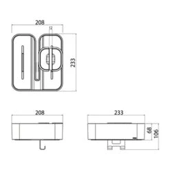 Tiger Douchemand Voor Douchewand 2-store Zwart -Badkamer Verkoop Winkel 123 1382