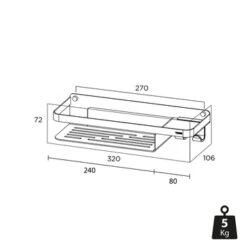 Tiger Douchemand Met Haak Caddy Zwart 19 Tiger Douchemand Met Haak Caddy Zwart -Badkamer Verkoop Winkel 123 1430
