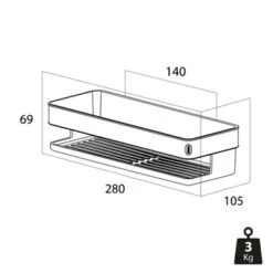 Tiger Douchemand Cooper 28 Cm RVS/zwart -Badkamer Verkoop Winkel 123 1467