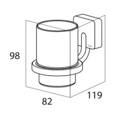 Tiger Bekerhouder Impuls Hangend Met Beker RVS 9 Tiger Bekerhouder Impuls Hangend Met Beker RVS -Badkamer Verkoop Winkel 123 1494