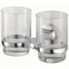 Haceka Dubbele Bekerhouder Aspen Met Bekers Chroom -Badkamer Verkoop Winkel 123 1511