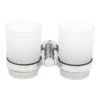 Haceka Dubbele Bekerhouder Kosmos Hangend Met Bekers Chroom -Badkamer Verkoop Winkel 123 1576