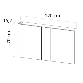 TIGER S-line Spiegelkast Chalet Eik 120cm 4 TIGER S-line Spiegelkast Chalet Eik 120cm - Afbeelding 2