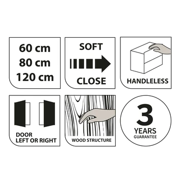 TIGER S-line Spiegelkast Chalet Eik 120cm 5 TIGER S-line Spiegelkast Chalet Eik 120cm - Afbeelding 3