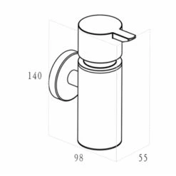 Marho Zeepdispenser Luxor Chroom -Badkamer Verkoop Winkel 123 1662