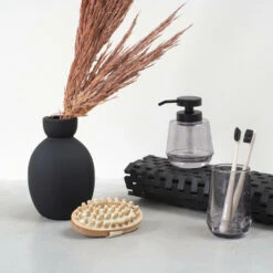 Sealskin Badmat Woodblock 60x60cm Zwart -Badkamer Verkoop Winkel 123 1686