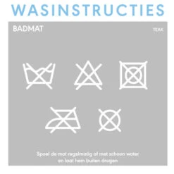 Sealskin Badmat Woodblock Teak 90x52 Cm -Badkamer Verkoop Winkel 123 1757