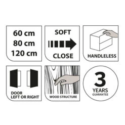 TIGER S-line Spiegelkast 120 Naturel Eik -Badkamer Verkoop Winkel 123 184