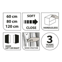 TIGER S-line Spiegelkast 60 Naturel Eik -Badkamer Verkoop Winkel 123 196