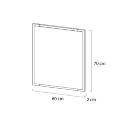 Tiger S-line Frame Spiegel 60x70 Cm Mat Zwart -Badkamer Verkoop Winkel 123 1994