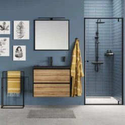 Tiger S-line Frame Spiegel 80x70 Cm Mat Zwart -Badkamer Verkoop Winkel 123 2023