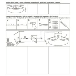 Handenwasser Hera 31,5x31,5x12,4cm Wit -Badkamer Verkoop Winkel 123 2039