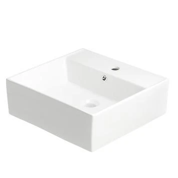 Atlantic Wastafel Jace Vierkant Wit 46x46x15 Cm 4 Atlantic Wastafel Jace Vierkant Wit 46x46x15 Cm - Afbeelding 2