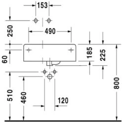 Duravit Wastafel Scola Rechts 61.4x45.9x22.4 Cm -Badkamer Verkoop Winkel 123 2060