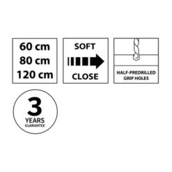 Tiger Maryport Badkamermeubelset 60 Cm Mat Zwart Met Matzwarte Polybeton Wastafel En Matzwarte Grepen -Badkamer Verkoop Winkel 123 210