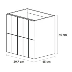 Tiger Maryport Badkamermeubelset 60 Cm Mat Zwart Met Matzwarte Polybeton Wastafel En Matzwarte Grepen -Badkamer Verkoop Winkel 123 212
