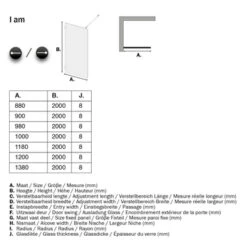 Sealskin Inloopdouche I AM A3 118x200 Cm Chroom -Badkamer Verkoop Winkel 123 2183