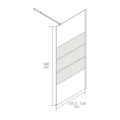 Van Marcke Micha Vaste Douchewand Met Muurprofiel 8mm Easy-clean 140x200 -Badkamer Verkoop Winkel 123 2270