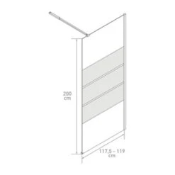 Van Marcke Micha Vaste Douchewand Met Muurprofiel 8mm Easy-clean 120x200 -Badkamer Verkoop Winkel 123 2272