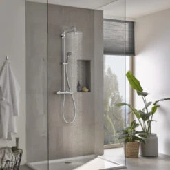 Grohe Douchesysteem Vitalio Joy 260 Cooltouch Met Thermostaatkraan Quickfix Chroom -Badkamer Verkoop Winkel 123 2330