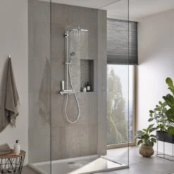 Grohe Douchesysteem Vitalio Joy 310 Cooltouch Met Thermostaatkraan QuickFix Chroom 14 Grohe Douchesysteem Vitalio Joy 310 Cooltouch Met Thermostaatkraan QuickFix Chroom -Badkamer Verkoop Winkel 123 2458