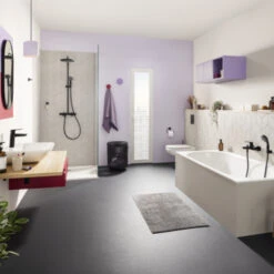 Grohe Douchesysteem Vitalio Start 250 Rond Met Thermostaatkraan QuickFix Mat Zwart 20 Grohe Douchesysteem Vitalio Start 250 Rond Met Thermostaatkraan QuickFix Mat Zwart -Badkamer Verkoop Winkel 123 2467