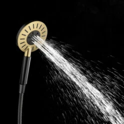 Tiger Regendoucheset Akcent Zwart/messing Incl Kraan En Handdouche Met 3 Straalstanden 13 Tiger Regendoucheset Akcent Zwart/messing Incl Kraan En Handdouche Met 3 Straalstanden -Badkamer Verkoop Winkel 123 2524