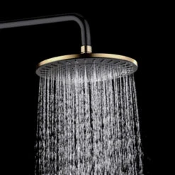 Tiger Regendoucheset Akcent Zwart/messing Incl Kraan En Handdouche Met 3 Straalstanden 16 Tiger Regendoucheset Akcent Zwart/messing Incl Kraan En Handdouche Met 3 Straalstanden -Badkamer Verkoop Winkel 123 2527