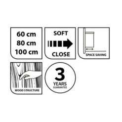 Tiger Badmeubelset Pocket 80 Cm Met 2 Lades Naturel Eik -Badkamer Verkoop Winkel 123 257