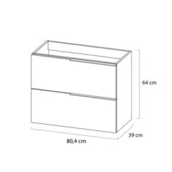 Tiger Badmeubelset Pocket 80 Cm Met 2 Lades Naturel Eik -Badkamer Verkoop Winkel 123 258