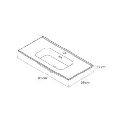 Tiger Badmeubelset Pocket 80 Cm Met 2 Lades Naturel Eik -Badkamer Verkoop Winkel 123 259