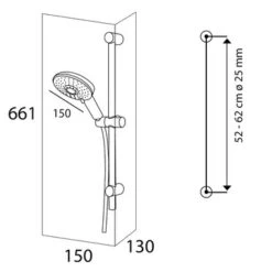 Tiger Doucheset Splash Termini Met Glijstang 6 Douchestanden -Badkamer Verkoop Winkel 123 2607