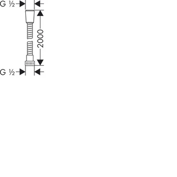 Hansgrohe Doucheslang Metaflex Chroom 200 Cm 4 Hansgrohe Doucheslang Metaflex Chroom 200 Cm - Afbeelding 2