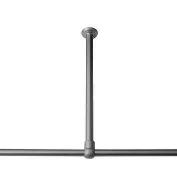 Sealskin Plafondsteun Seallux Voor Douchegordijnstang Aluminium 60 Cm 3 Sealskin Plafondsteun Seallux Voor Douchegordijnstang Aluminium 60 Cm