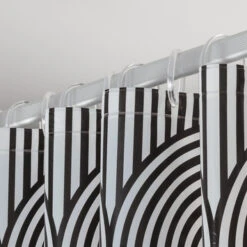 Sealskin Douchegordijn Brave 180x200cm Zwart/wit -Badkamer Verkoop Winkel 123 2786